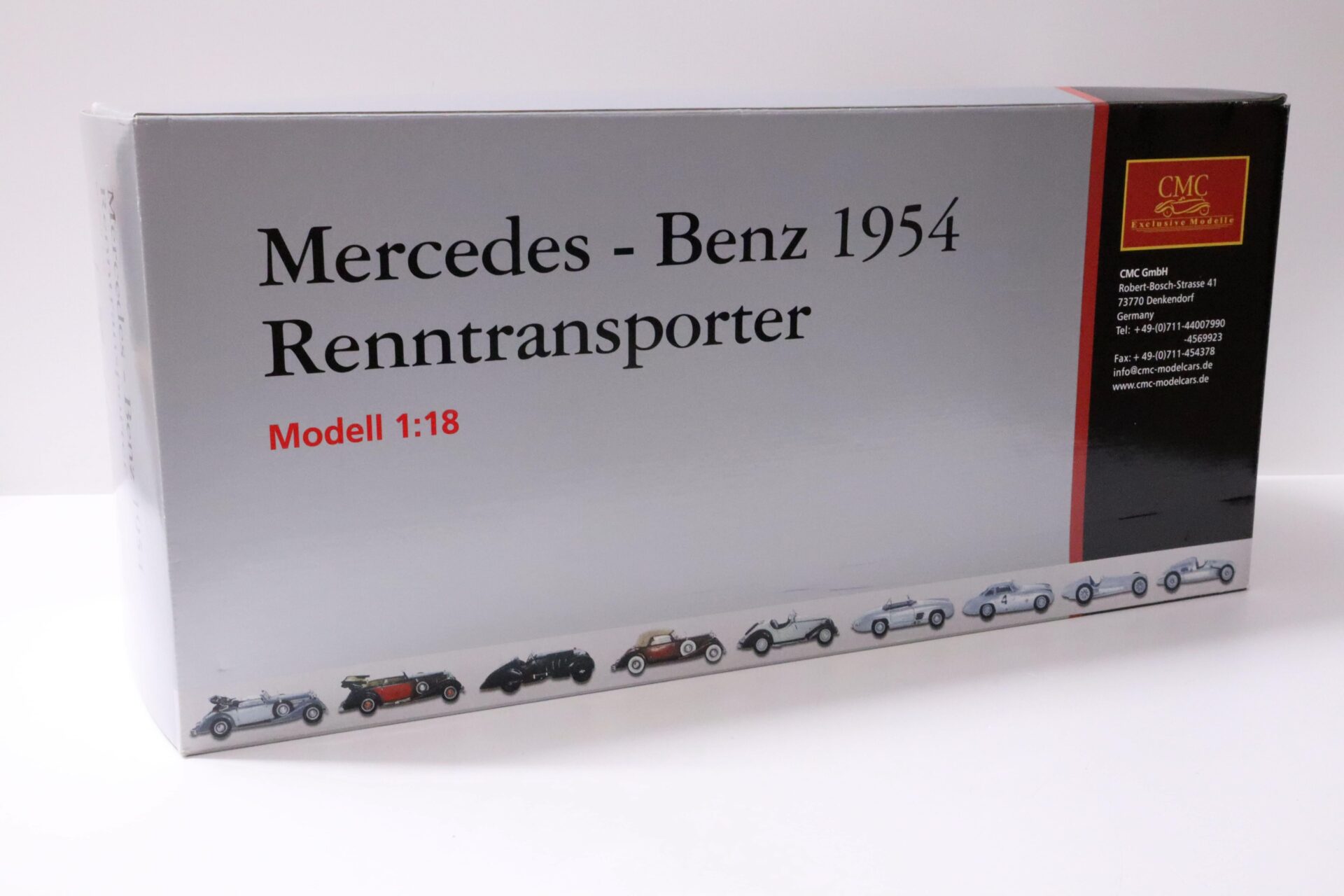 1:18 CMC Mercedes Renntransporter 1954 Das Blaue Wunder blue M-036