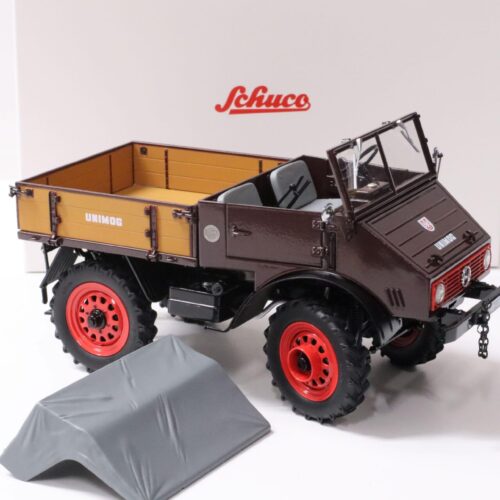 1:18 Schuco Mercedes Unimog U401 with Softtop 1956 dark red