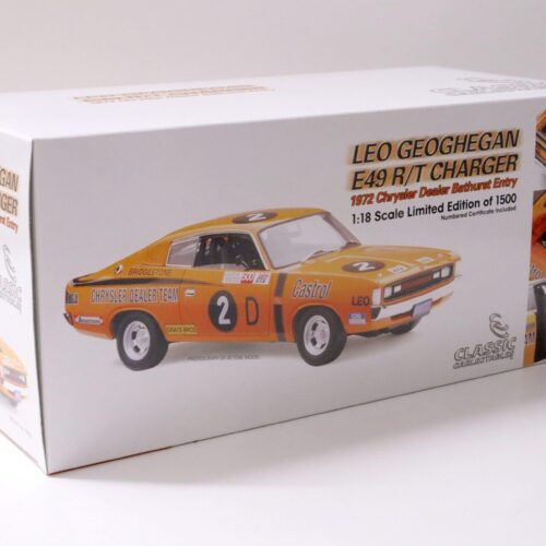 1:18 Classic Carlectables Leo Geoghegan Chrysler E49 R/T Charger Bathurst #2
