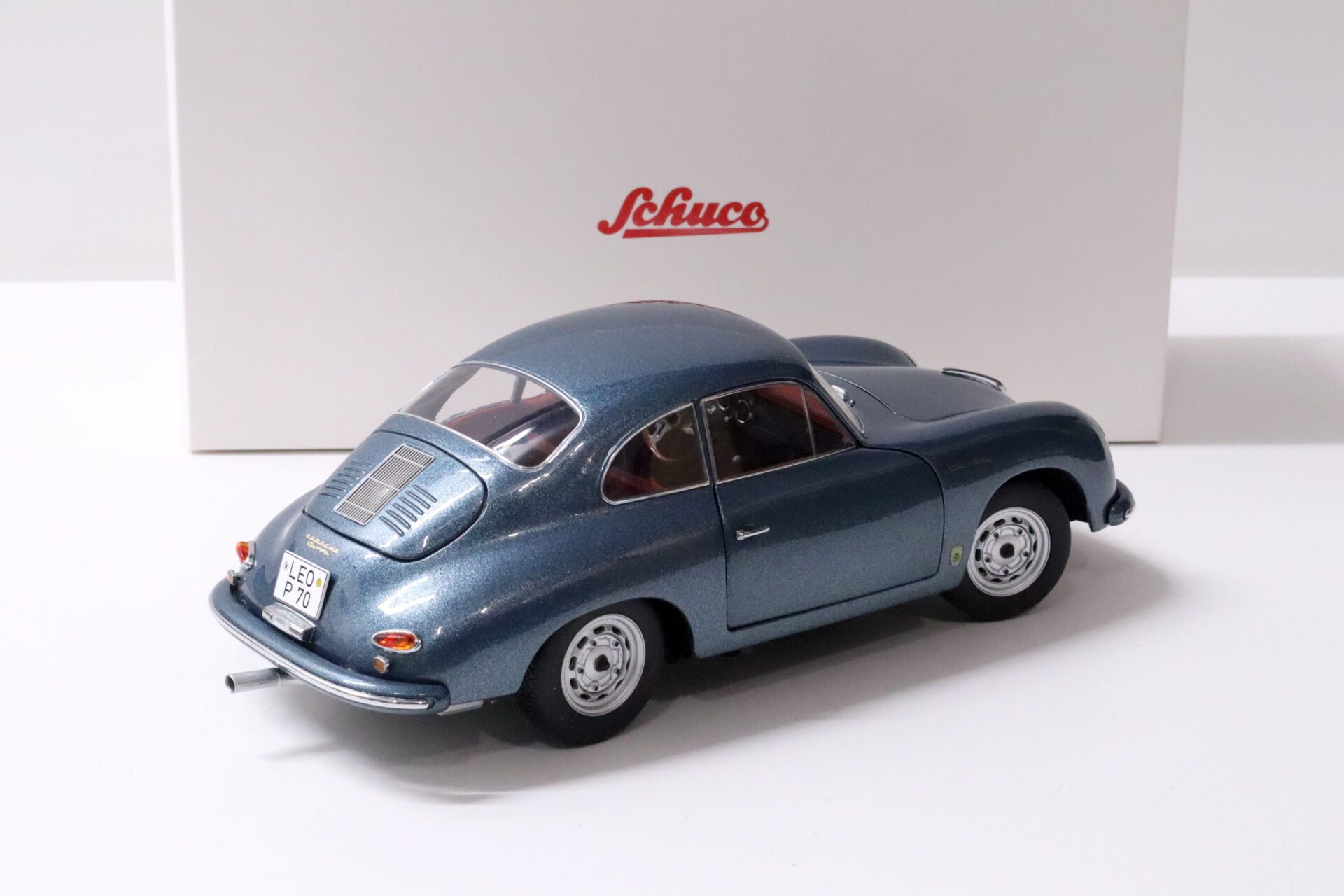 1:18 Schuco Porsche 356 A Carrera Coupe blue metallic "70 Jahre Porsche"