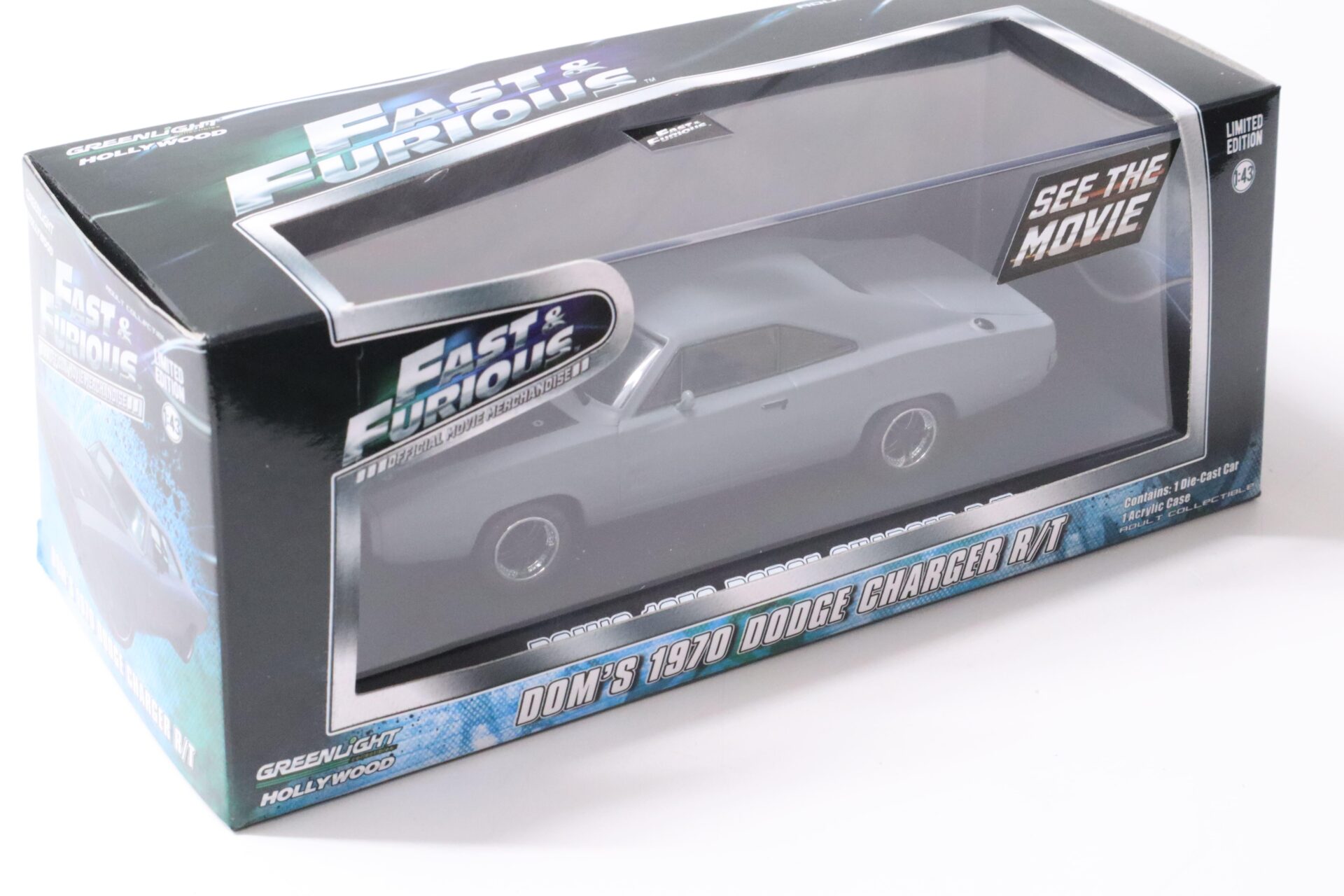 1:43 Greenlight Fast and Furious DOM´s 1970 Dodge Charger R/T Coupe grey