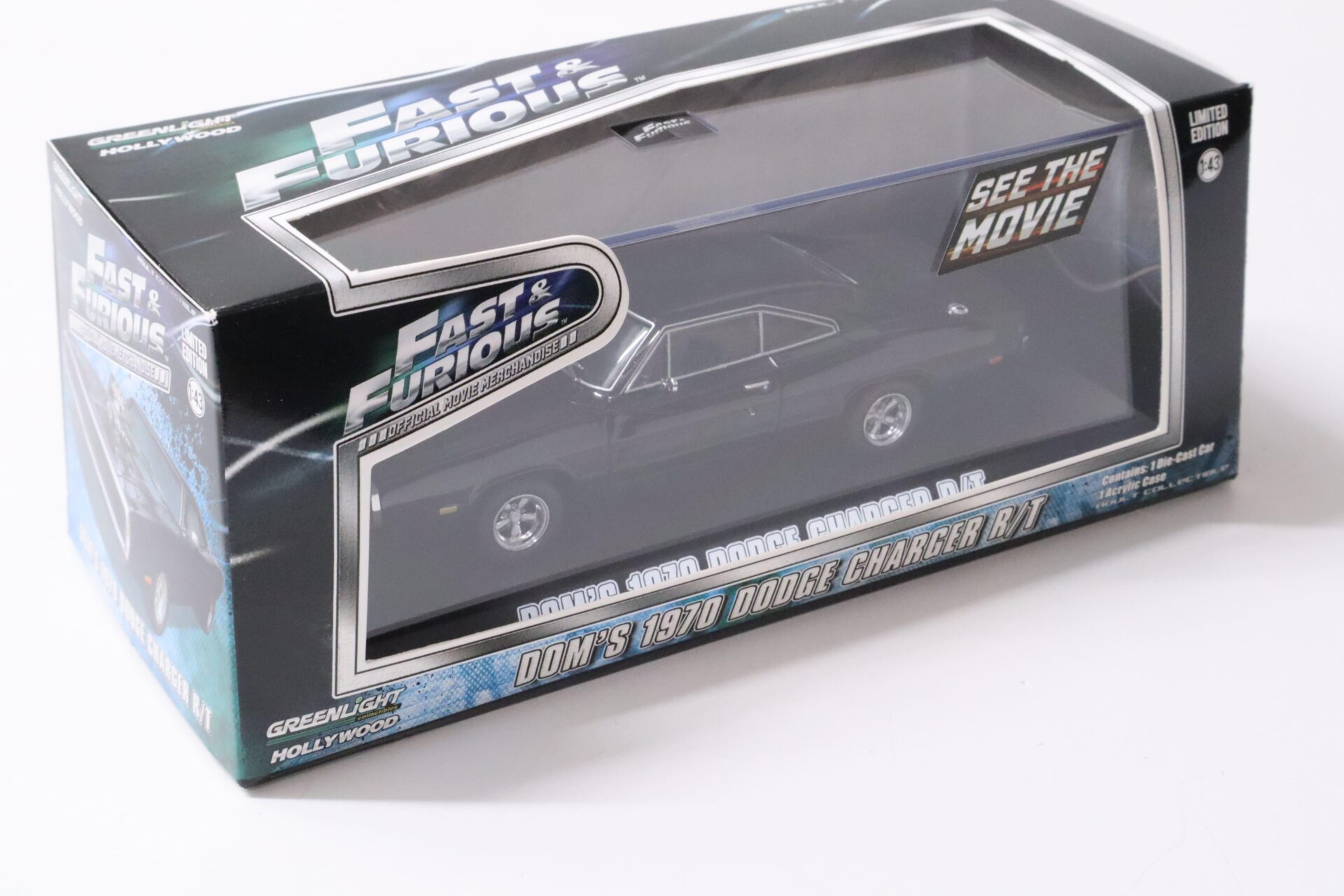 1:43 Greenlight Fast and Furious DOM´s 1970 Dodge Charger R/T black