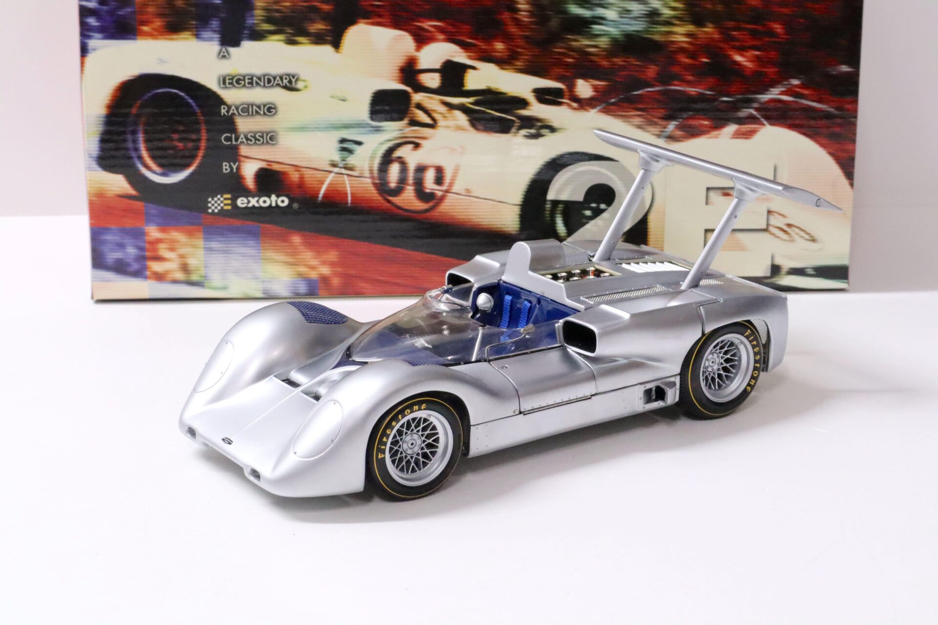 1:18 Exoto 1966 CHAPARRAL 2E CAN AM Pure Line Polished Aluminium