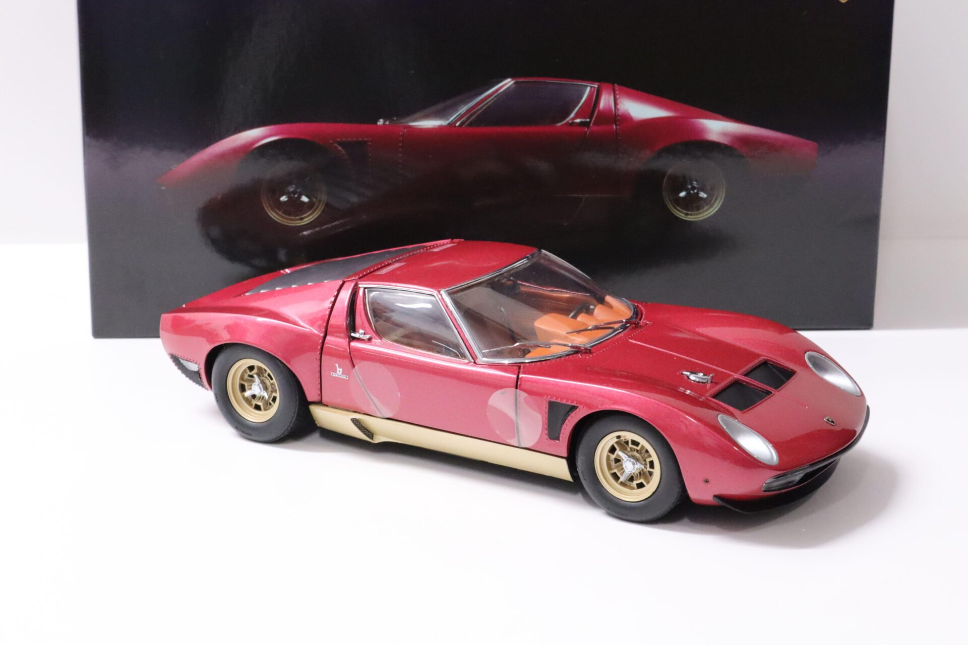 1:18 Kyosho Lamborghini Miura Jota SVJ Coupe Burgundy red