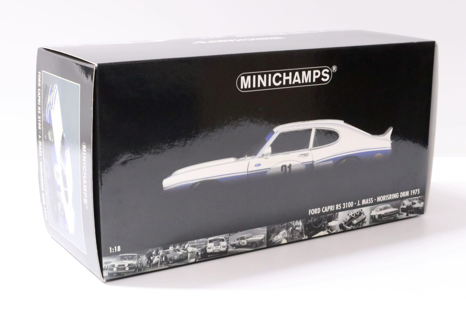 1:18 Minichamps Ford Capri RS 3100 Winner Norisring DTM 1975 J.Mass #31