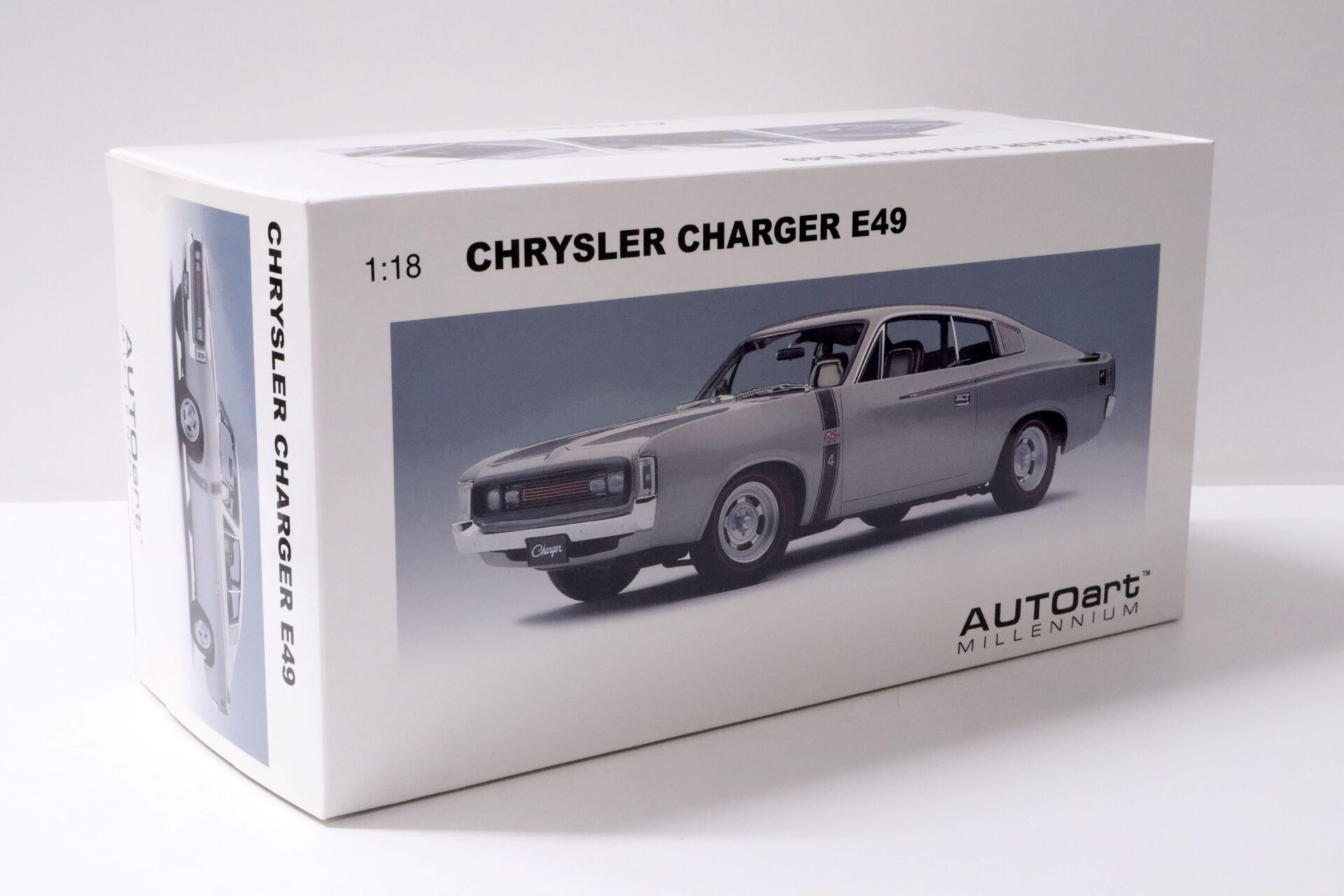1:18 AUTOart Chrysler Charger E49 Coupe silver metallic