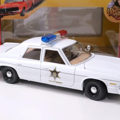 1:18 Auto World 1975 Dodge Monaco Police Car Hazzard Country Dukes of Hazzard