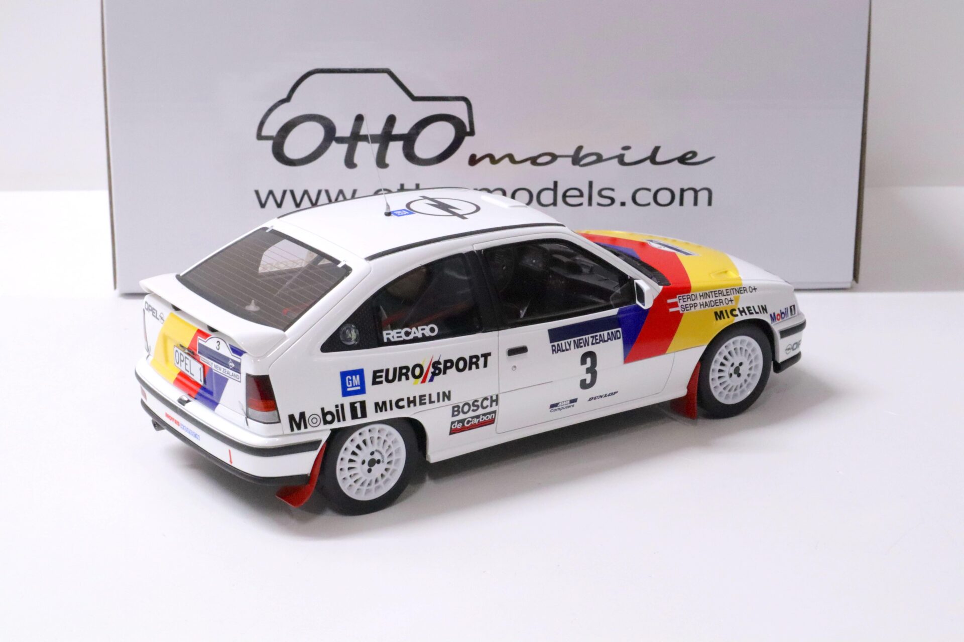 1:18 OTTO Mobile OT915 Opel Kadett GSI Gr.A Rally New Zealand #3 Haider