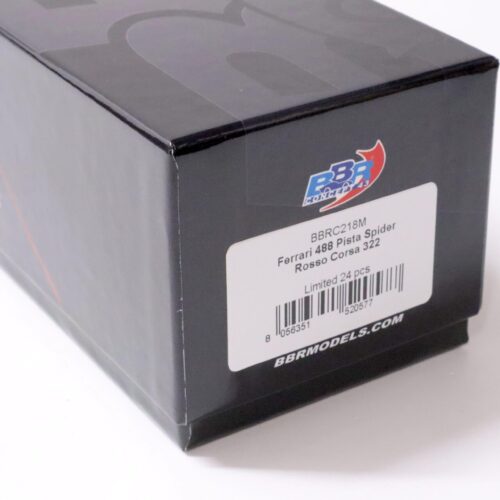 1:43 BBR Ferrari 488 Pista Spider Rosso Corsa 322 red/ black stripe - Limited 24 pcs.
