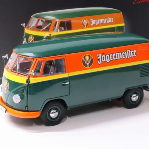 1:18 Schuco VW T1 Transporter Kasten Jägermeister green/ orange