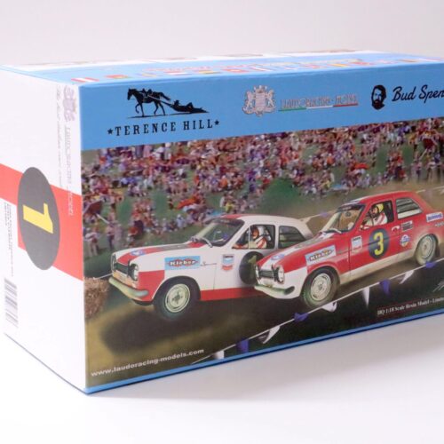 1:18 Laudoracing-Model Ford Escort Rally 1968 Terence Hill #1 white