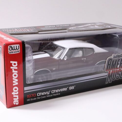 1:18 Auto World 1970 Chevrolet Chevelle SS 454 Coupe dark red/ white