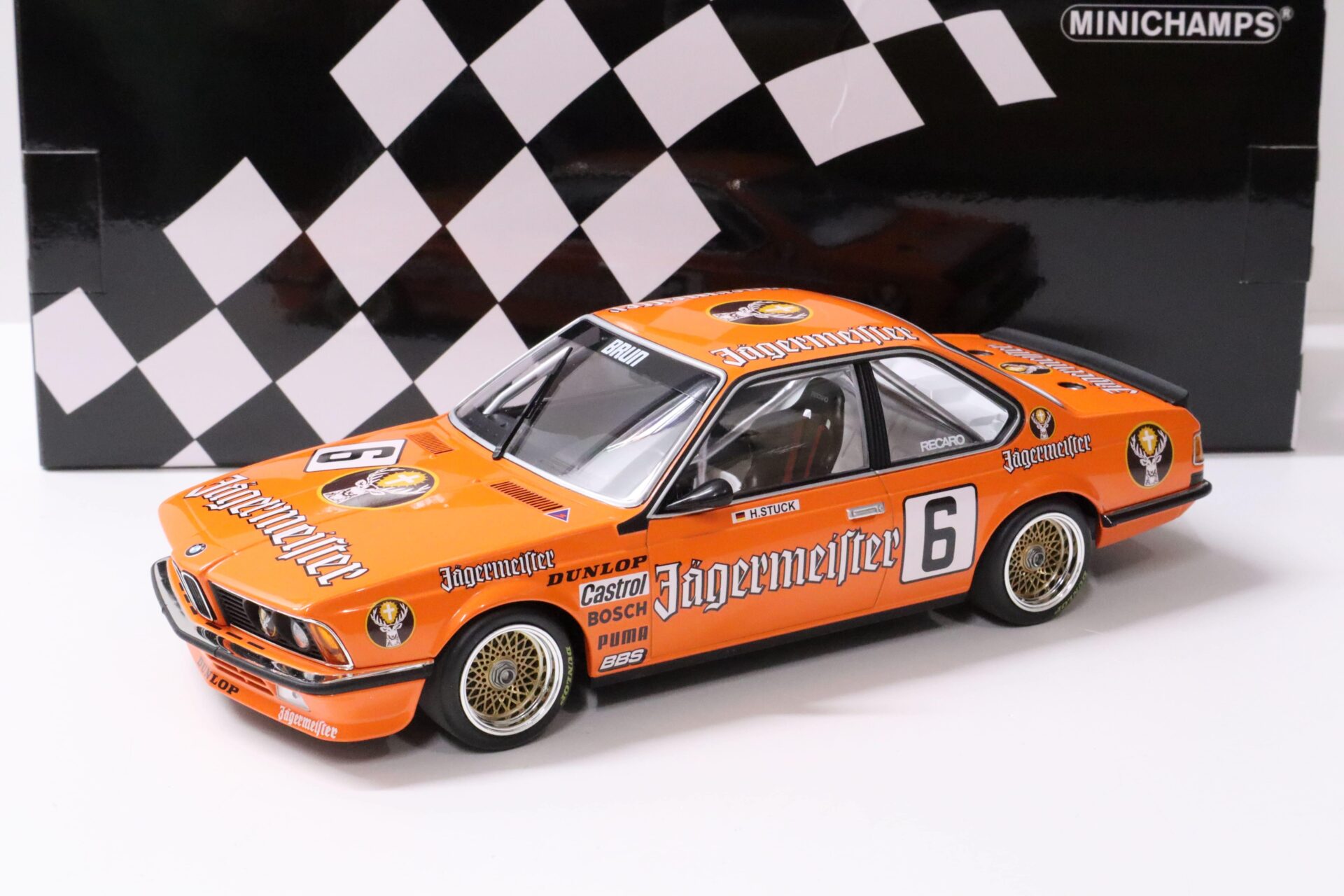 1:18 Minichamps BMW 635 CSI JÄGERMEISTER Brun Motorsport #6 Stuck DPM 1984