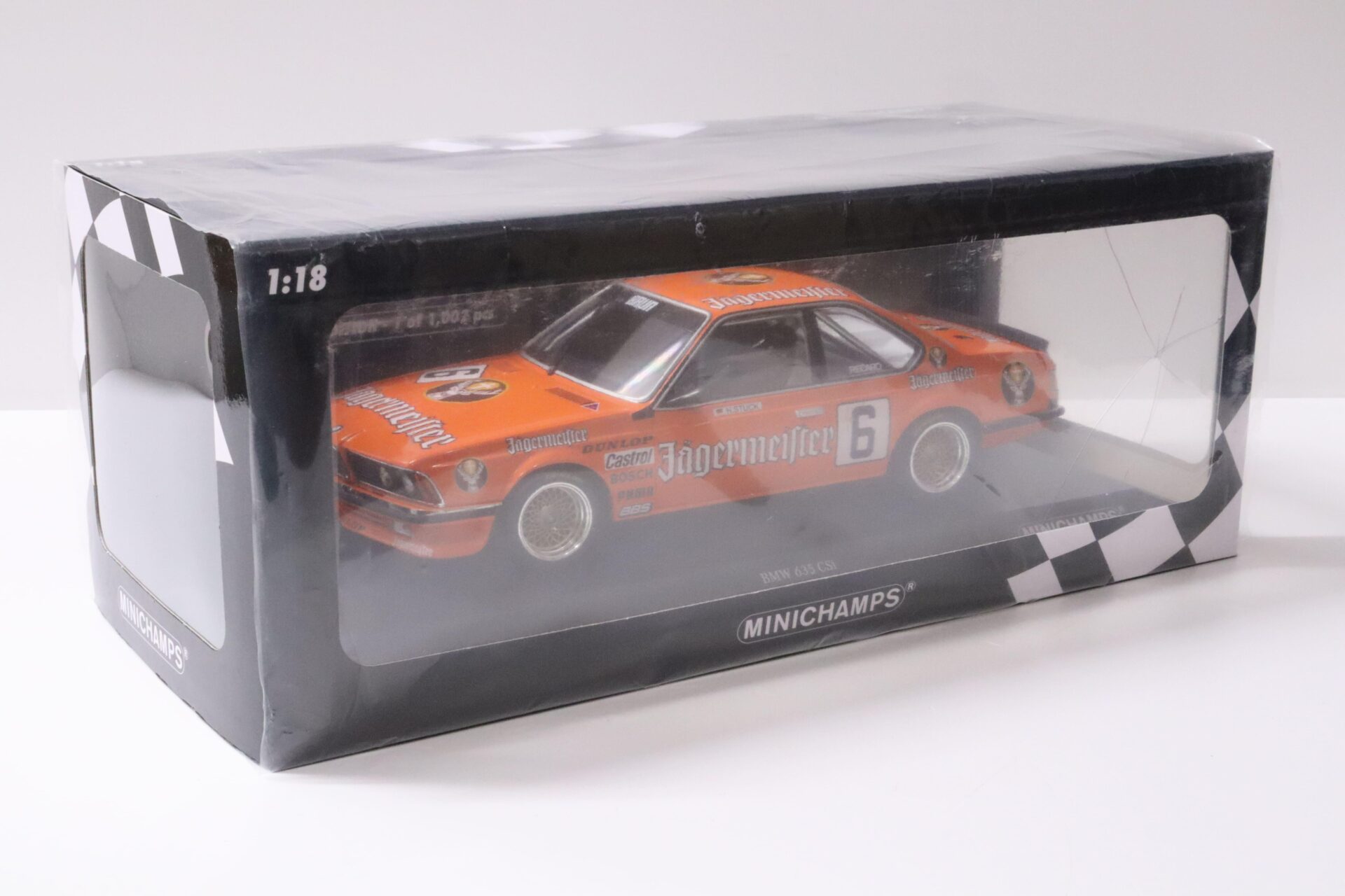 1:18 Minichamps BMW 635 CSI JÄGERMEISTER Brun Motorsport #6 Stuck DPM 1984