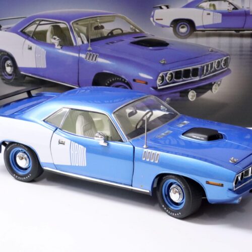 1:18 ACME 1971 Plymouth Hemi Cuda Barracuda Coupe B5 blue/ white