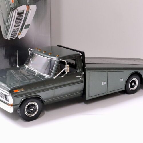 1:18 ACME 1970 Ford F350 Ramp Truck Car Transporter highland green metallic