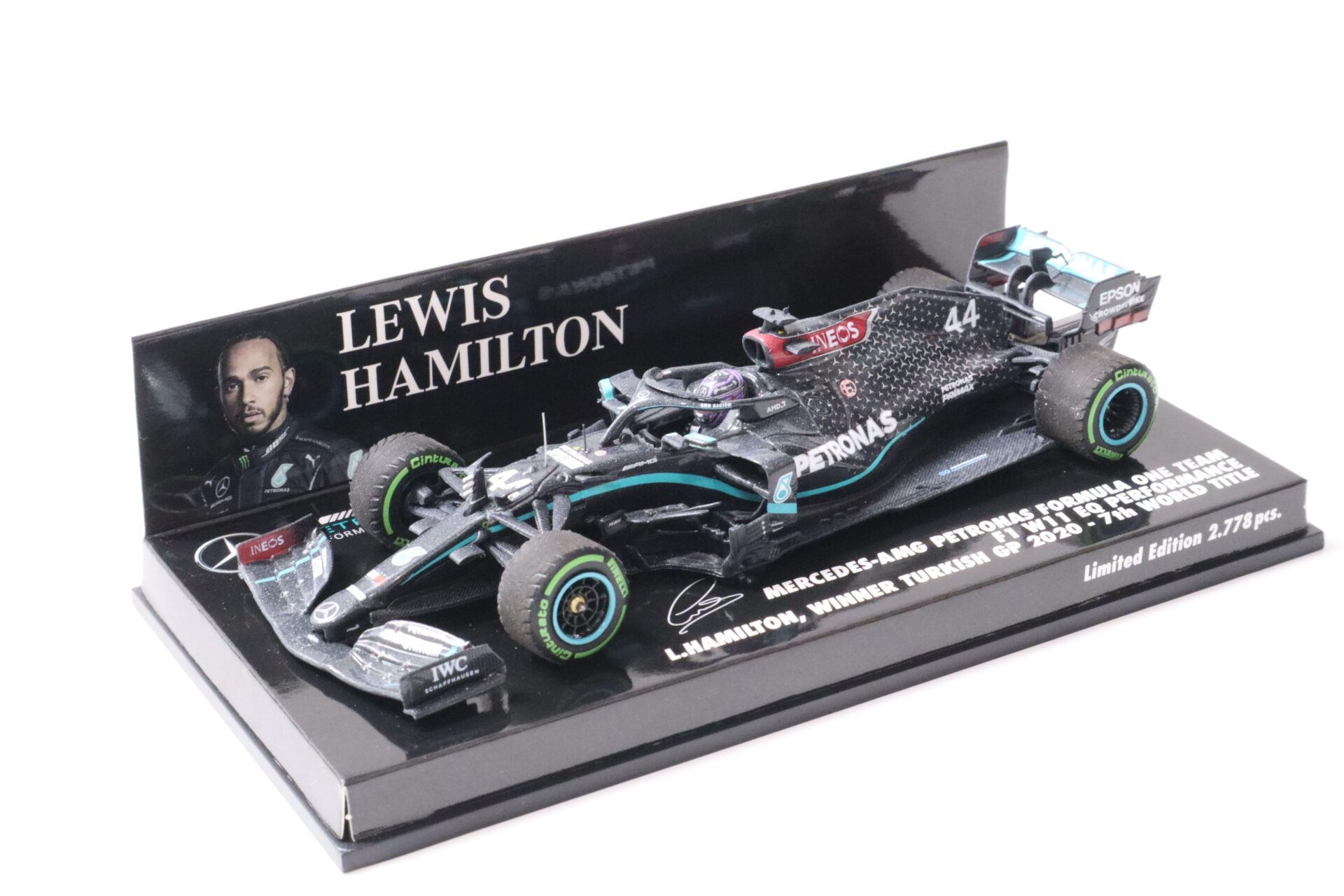 1:43 Minichamps Mercedes-AMG Petronas F1 W11 Hamilton Turkish GP 7th World Title 2020