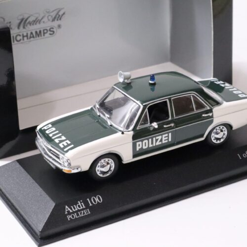 1:43 Minichamps Audi 100 GL Sedan 1970 POLIZEI green/ white