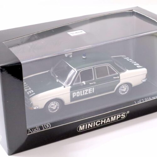 1:43 Minichamps Audi 100 GL Sedan 1970 POLIZEI green/ white