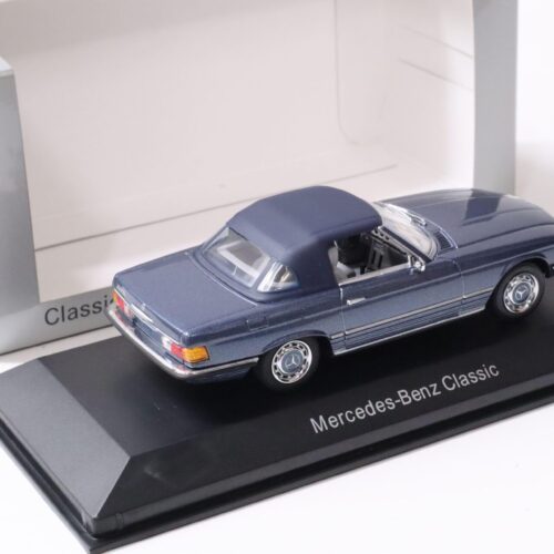 1:43 Minichamps Mercedes 350 SL Softtop R107 dark blue DEALER VERSION