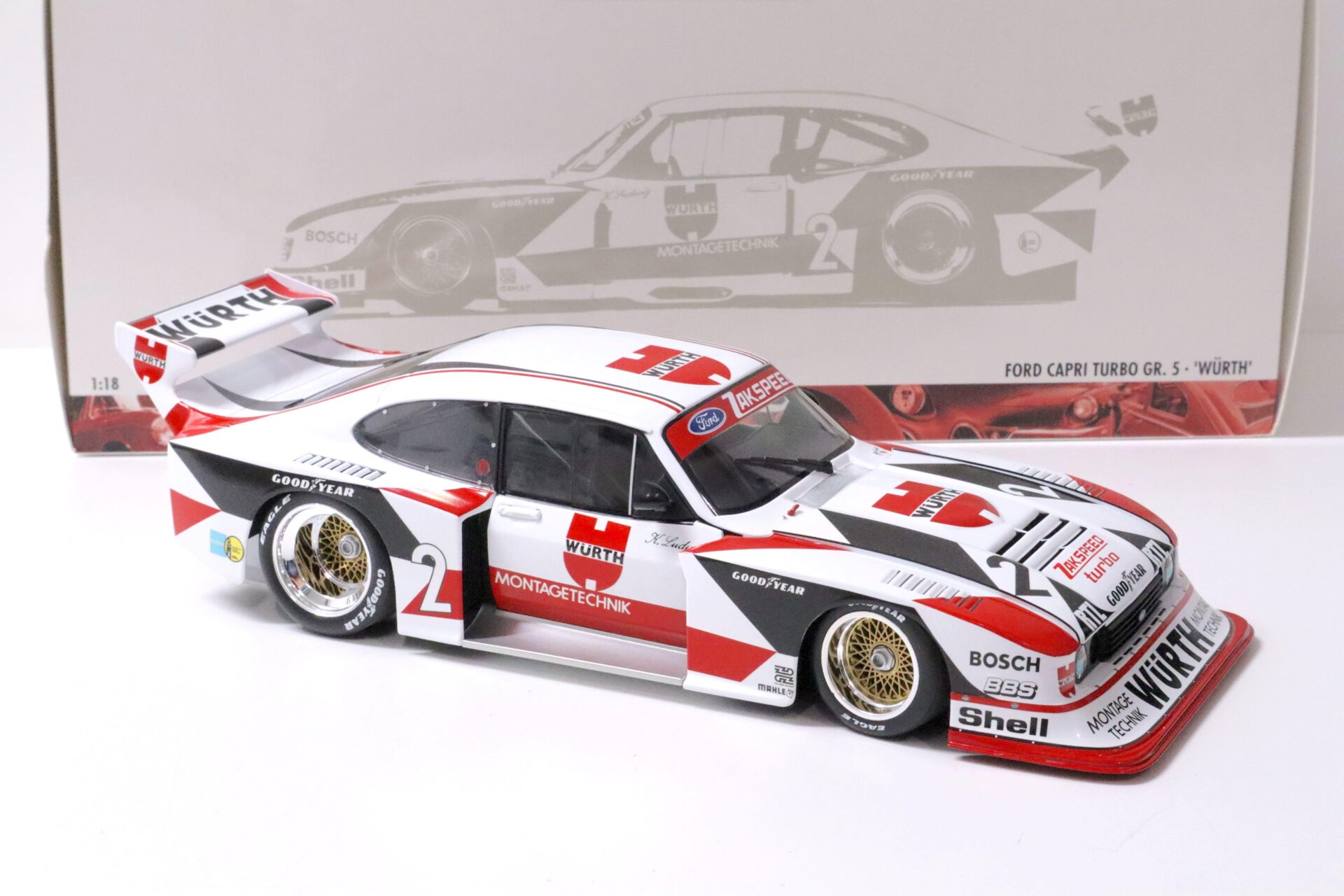 1:18 Minichamps Ford Capri Turbo Gr.5 "WÜRTH" #2 Klaus Ludwig DRM 1981