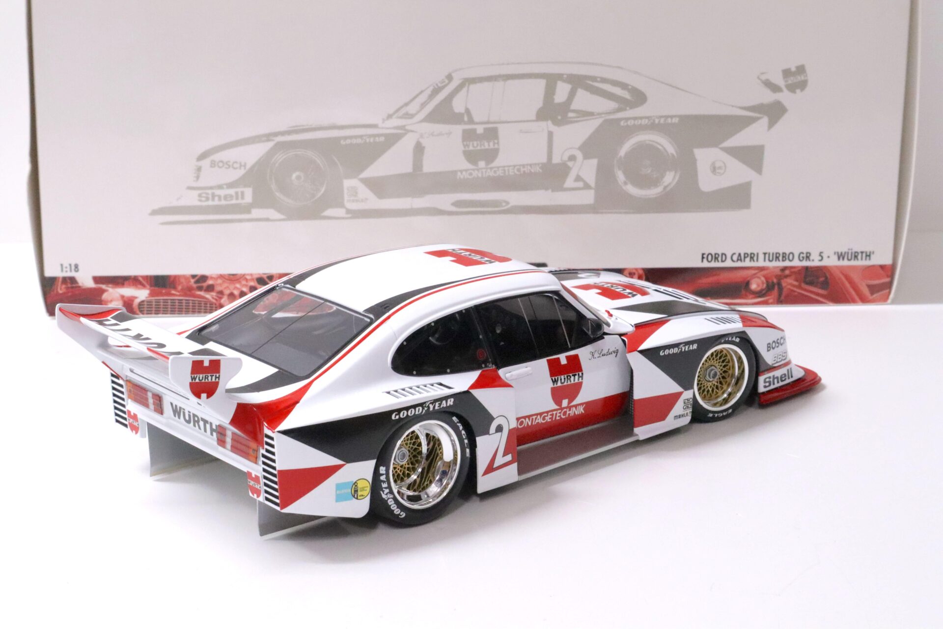 1:18 Minichamps Ford Capri Turbo Gr.5 "WÜRTH" #2 Klaus Ludwig DRM 1981