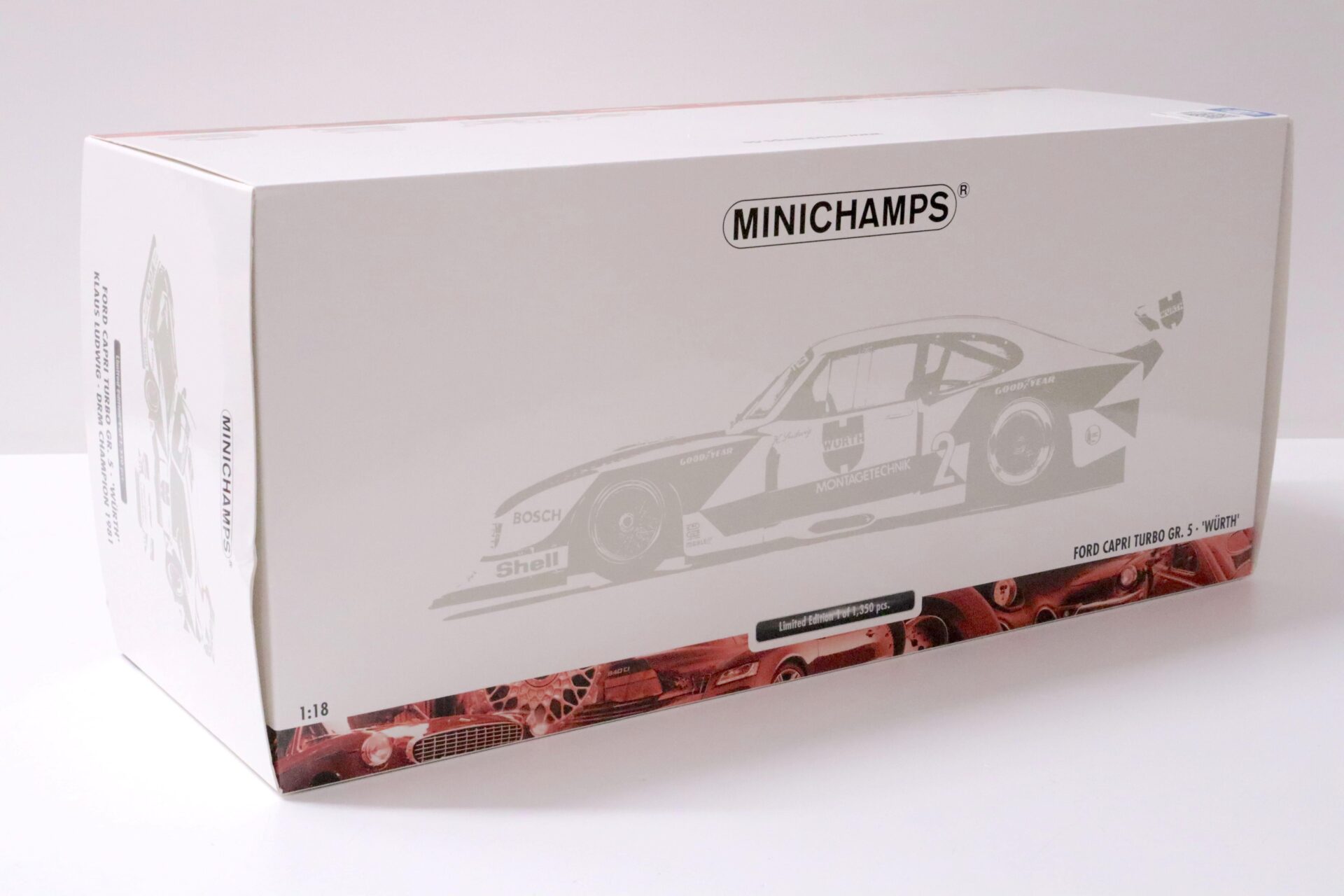 1:18 Minichamps Ford Capri Turbo Gr.5 "WÜRTH" #2 Klaus Ludwig DRM 1981