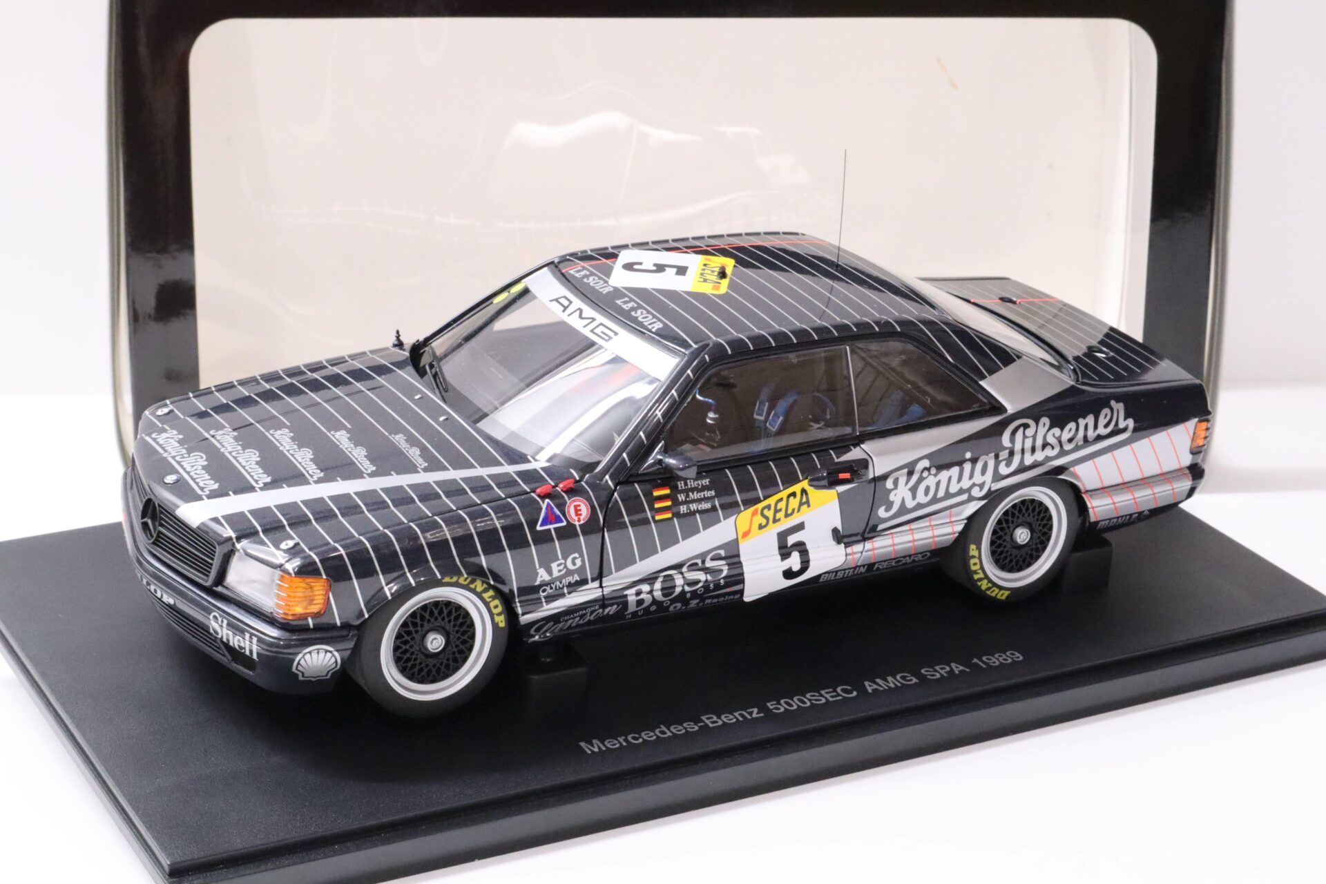 1:18 AUTOart Mercedes 500 SEC AMG 24h Race #5 SPA Franchorchamps 1989