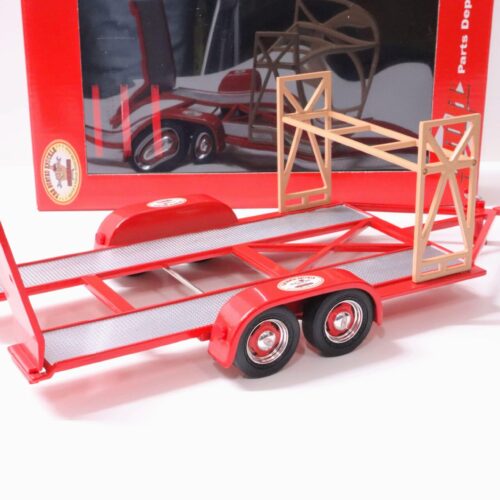 1:18 GMP Tandem Car Trailer Anhänger Busted Knuckle Garage red Diorama Zubehör