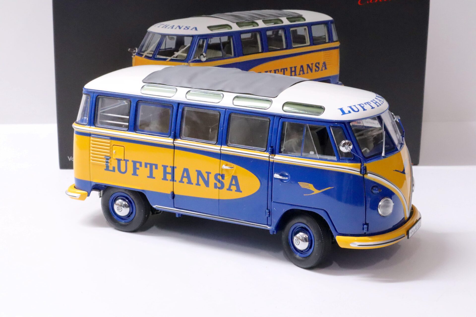 1:18 Schuco VW T1 Samba Bus LUFTHANSA blue/ yellow