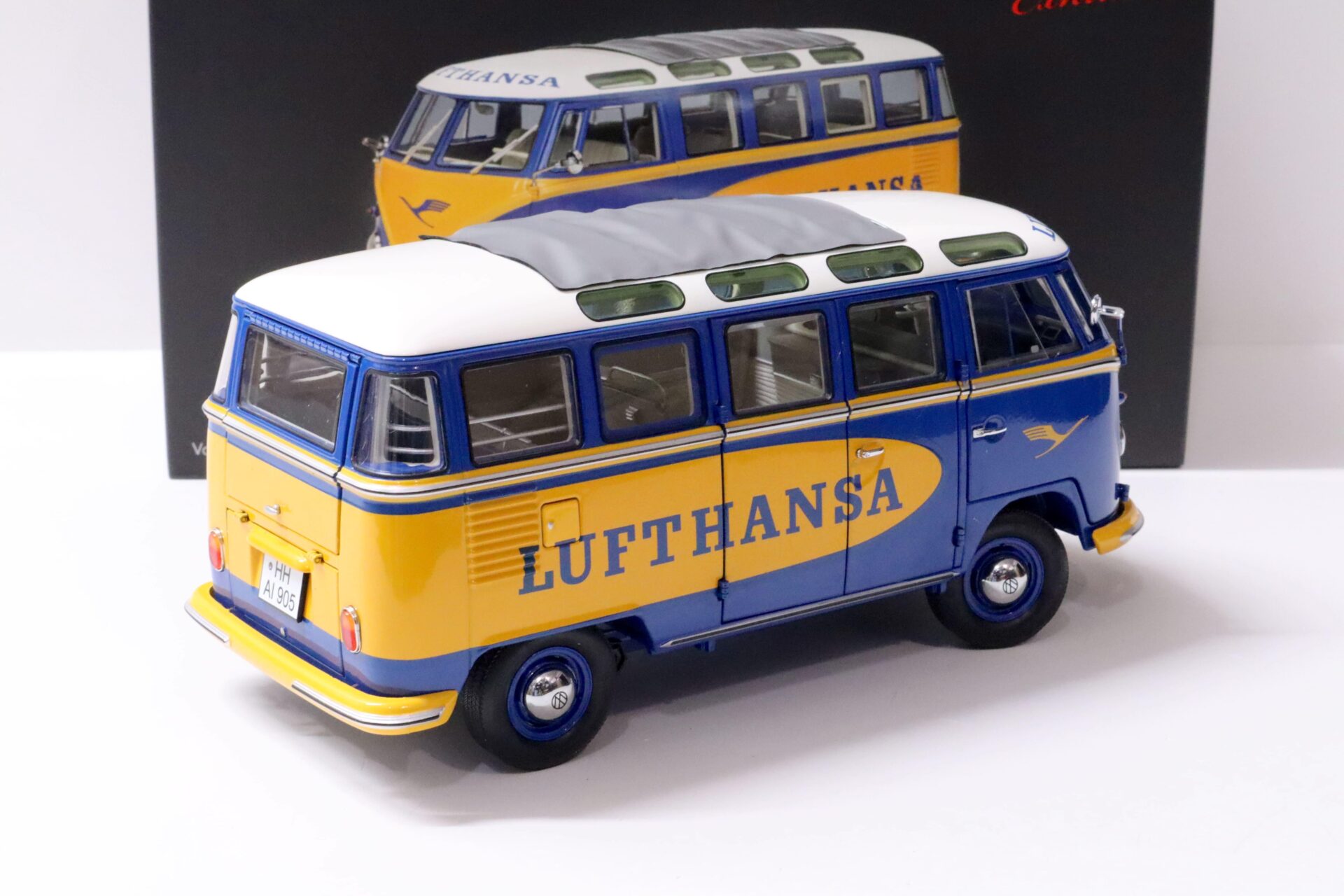 1:18 Schuco VW T1 Samba Bus LUFTHANSA blue/ yellow