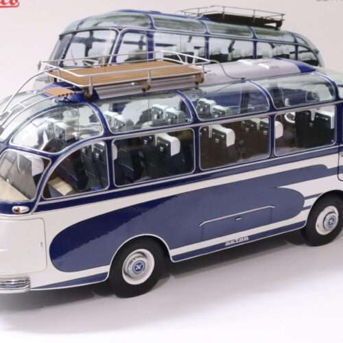 1:18 Schuco Setra S6 Reisebus blue/ white Die-Cast