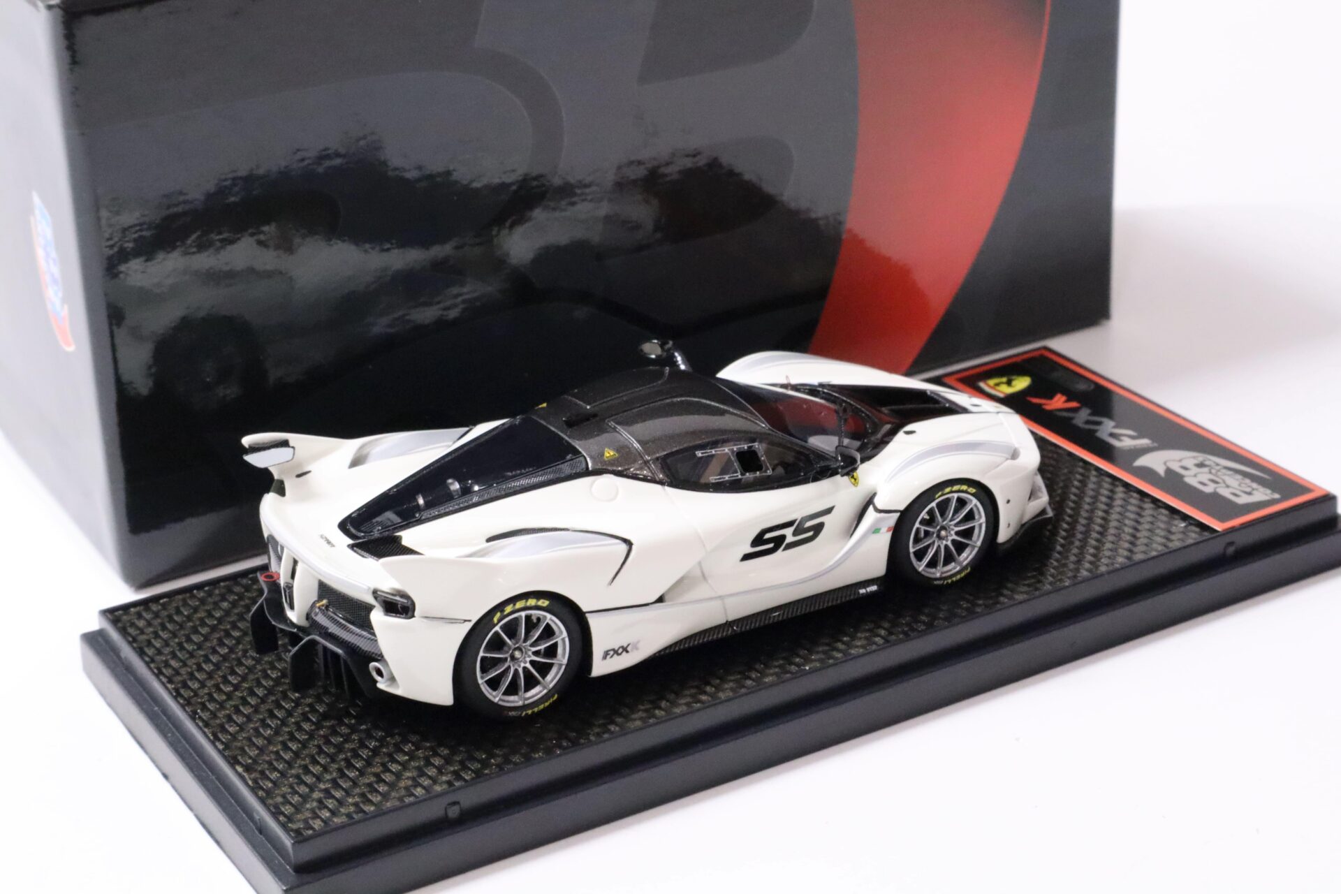 1:43 BBR Ferrari FXXK #55 Bianco Avus white 2016 - Limited Edition 100 pcs.