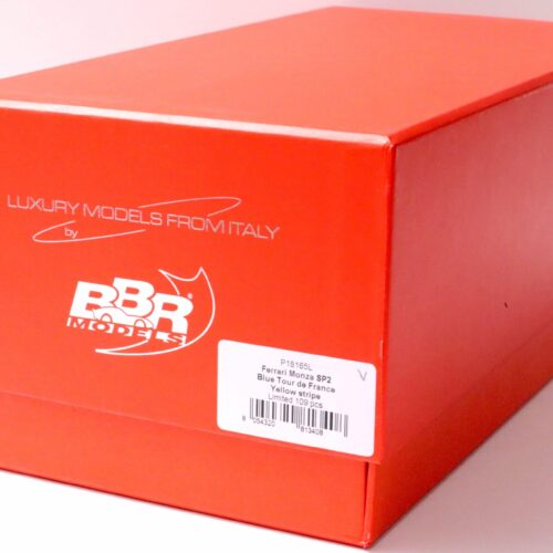 1:18 BBR Ferrari Monza SP2 blue Tour de France/ yellow stripes with display Limited Edition