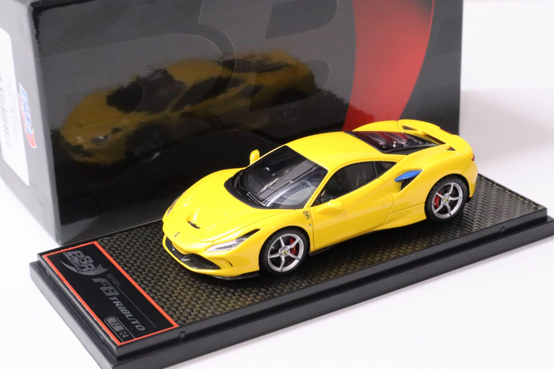 ID 61949 orig.jpg 1:43 BBR Ferrari F8 Tributo Coupe Giallo Modena yellow/ silver wheel - Limited 24 pcs.