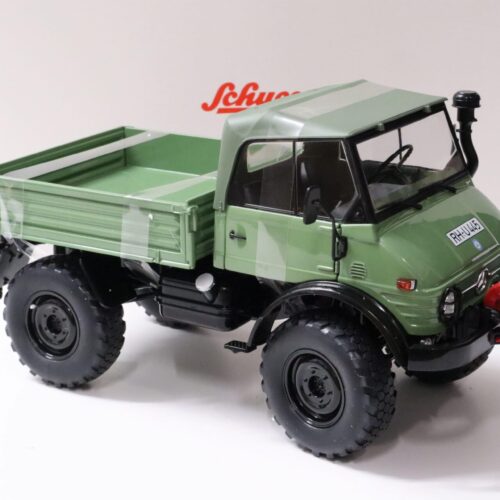 1:18 Schuco Mercedes Unimog 406 Cabriolet with Softtop green