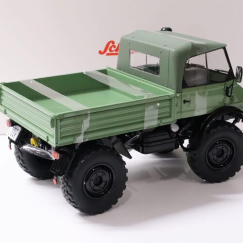 1:18 Schuco Mercedes Unimog 406 Cabriolet with Softtop green