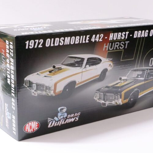 1:18 ACME 1972 Oldsmobile 442 Coupe HURST Drag Outlaw white/ gold