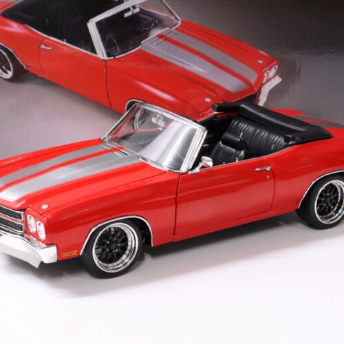 1:18 ACME 1970 Chevrolet Chevelle SS Convertible Restomod bright red/ silver stripes
