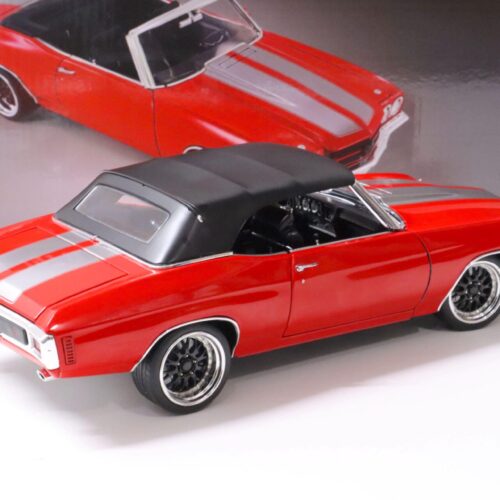 1:18 ACME 1970 Chevrolet Chevelle SS Convertible Restomod bright red/ silver stripes