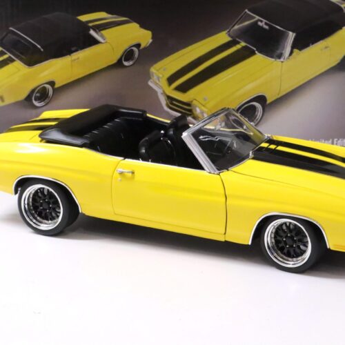 1:18 ACME 1970 Chevrolet Chevelle SS Convertible Restomod yellow/ black stripes