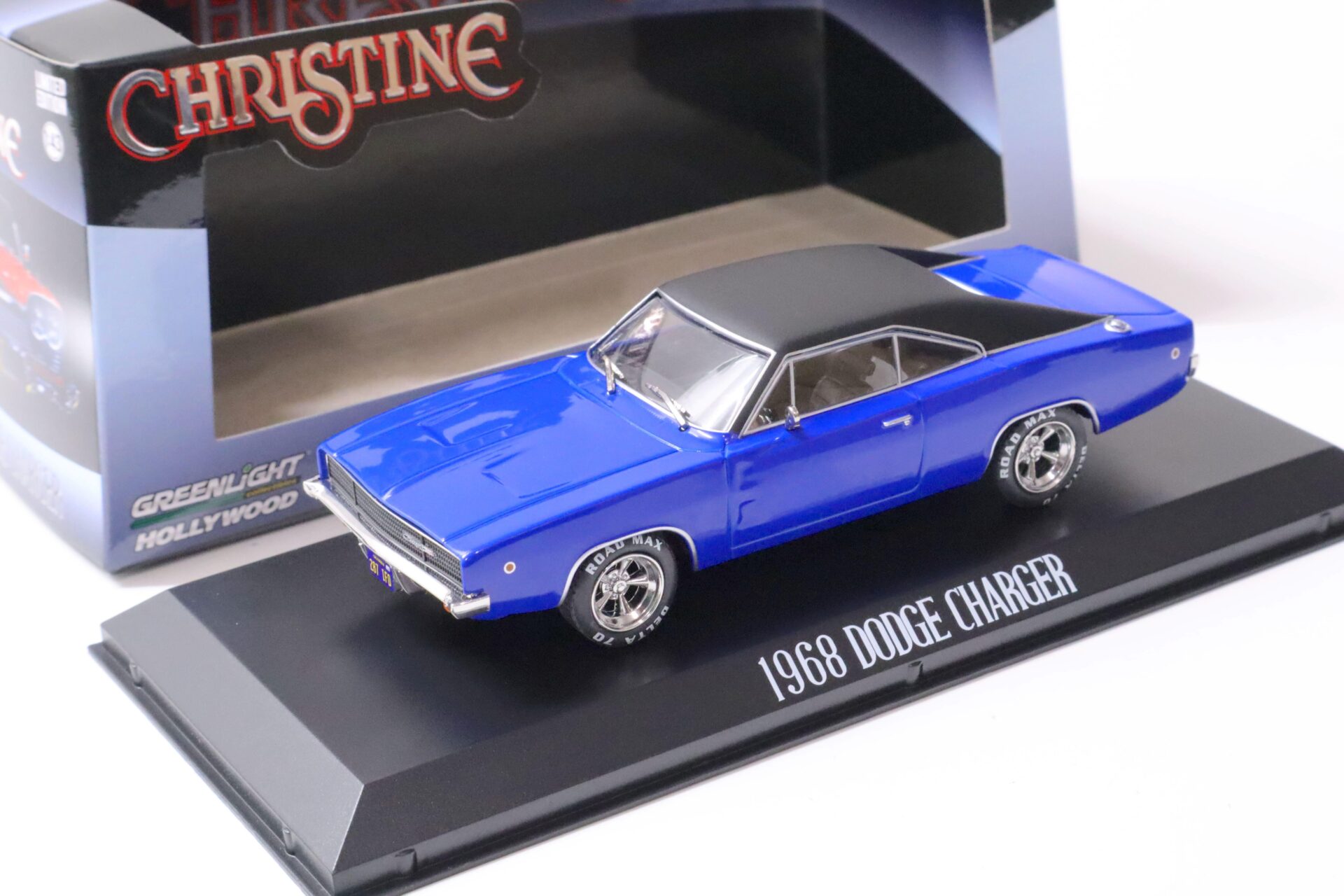 1:43 Greenlight 1968 Dodge Charger Dennis GuilderÂ´s CHRISTINE blue/ black
