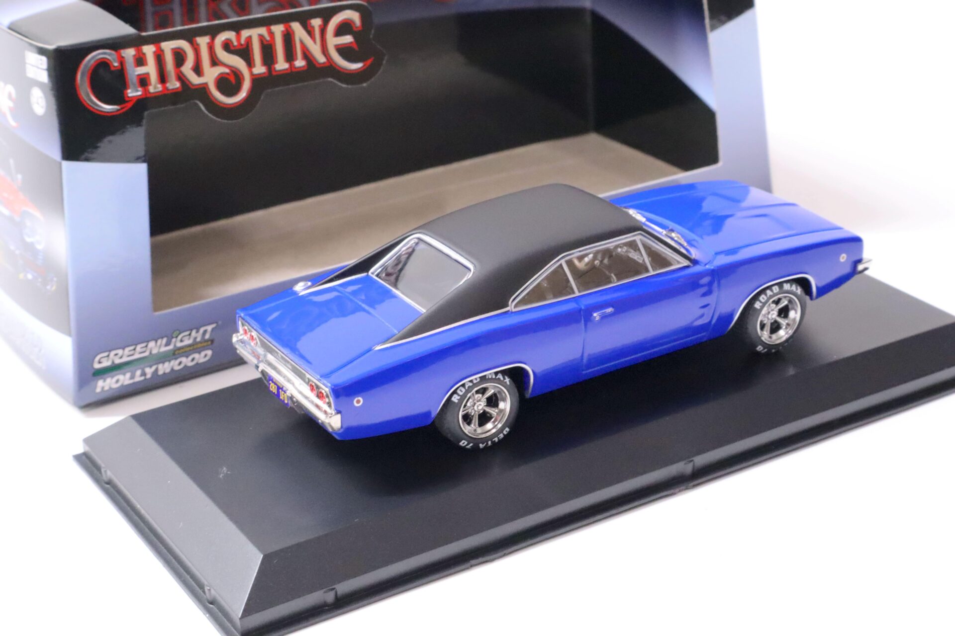 1:43 Greenlight 1968 Dodge Charger Dennis GuilderÂ´s CHRISTINE blue/ black