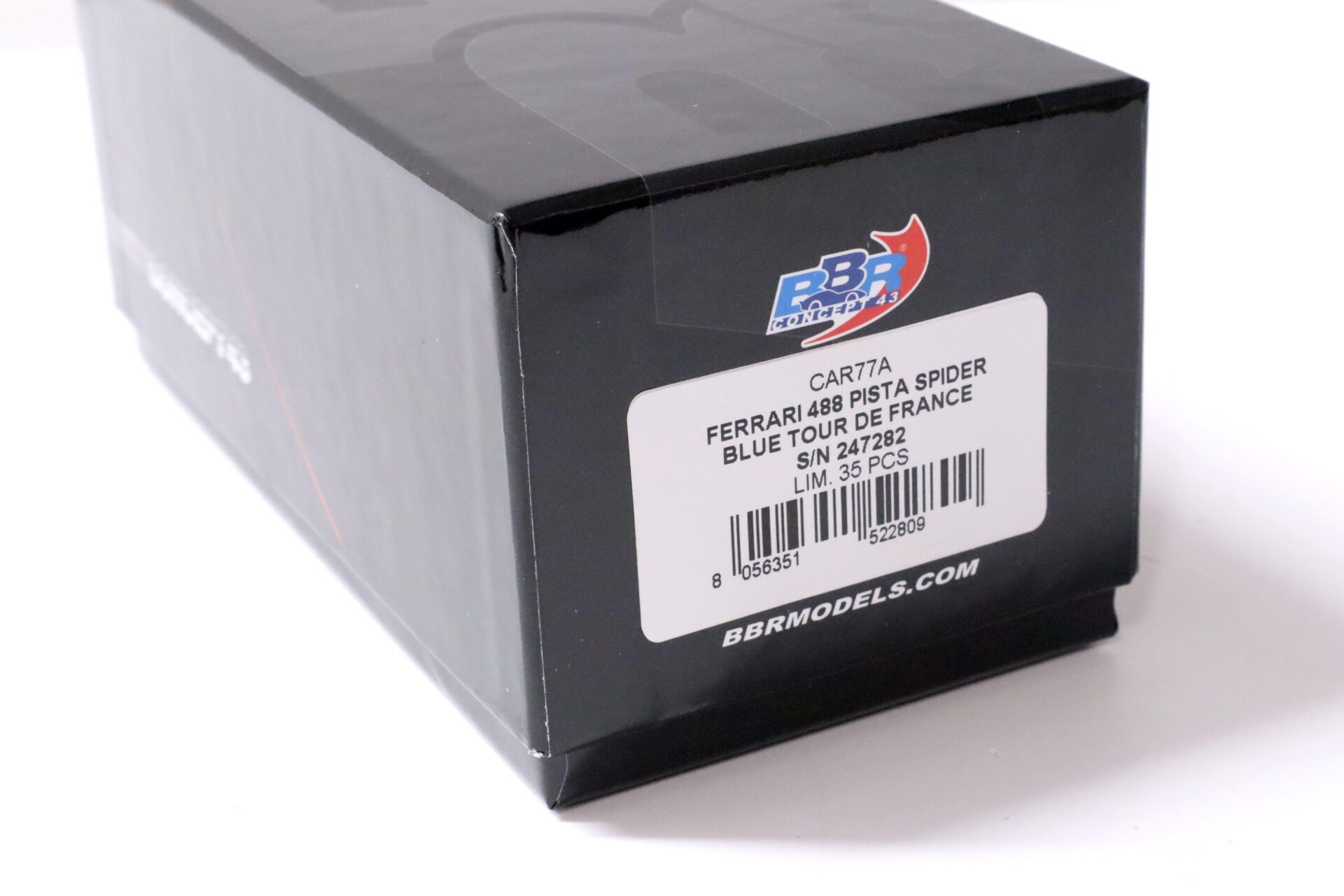 1:43 BBR Ferrari 488 Pista Spider RHD Blue Tour de France - Limited Edition 35 pcs.