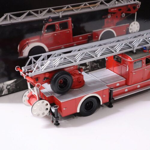 1:43 Minichamps Magirus S 6500 Aerial Ladder Drehleiter Feuerwehr 1955 red/ white