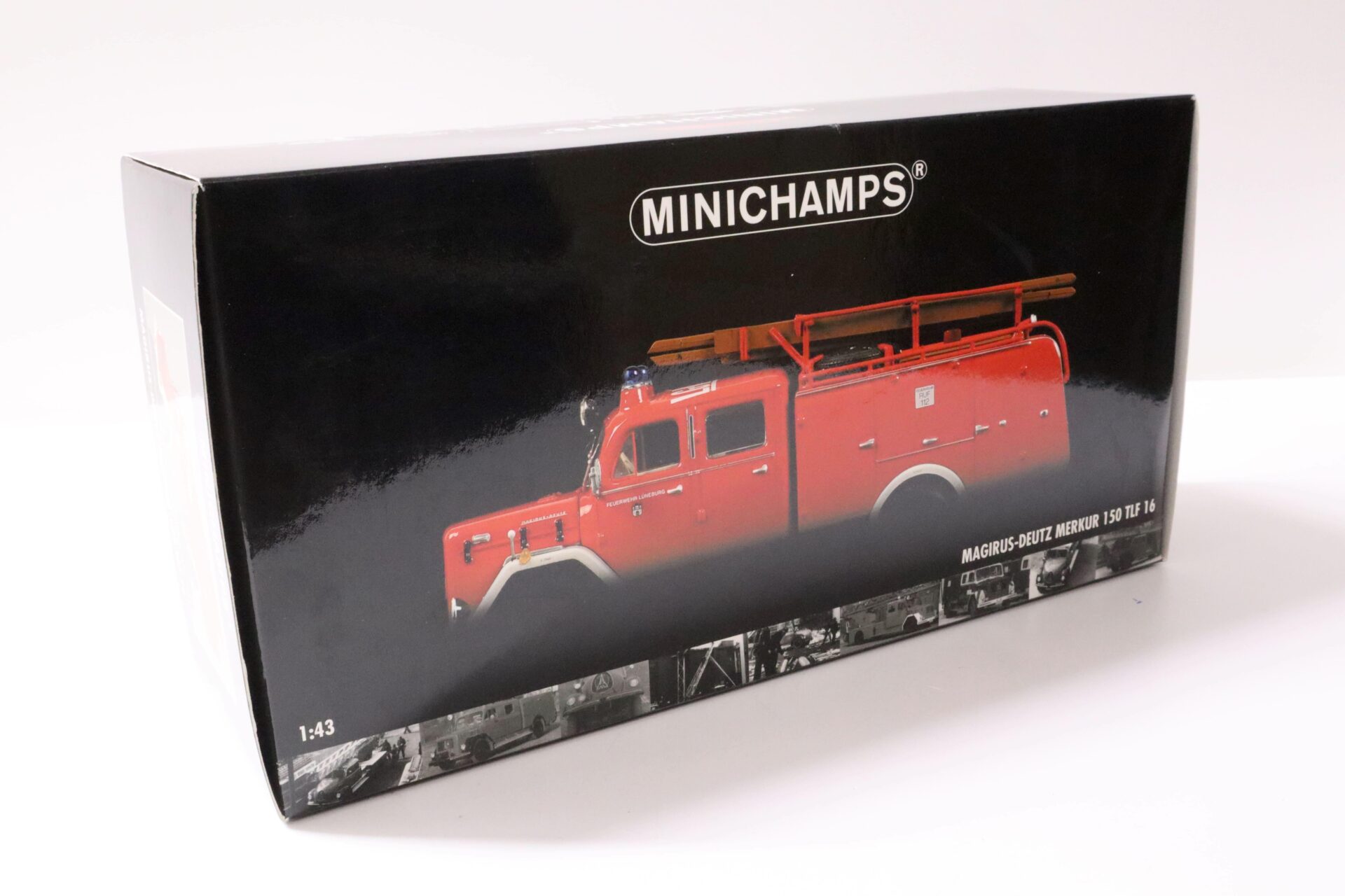 1:43 Minichamps Magirus-Deutz Merkur 150 TLF 16 Feuerwehr Lüneburg red