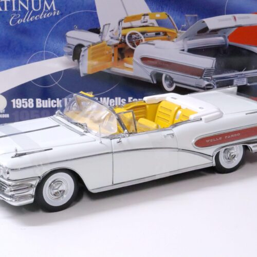 1:18 Sun Star 1958 Buick Limited open Convertible Wells Fargo white