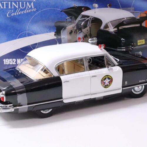 1:18 Sun Star 1952 Nash Ambassador Airflyte Police Car Country Sheriff white/ black
