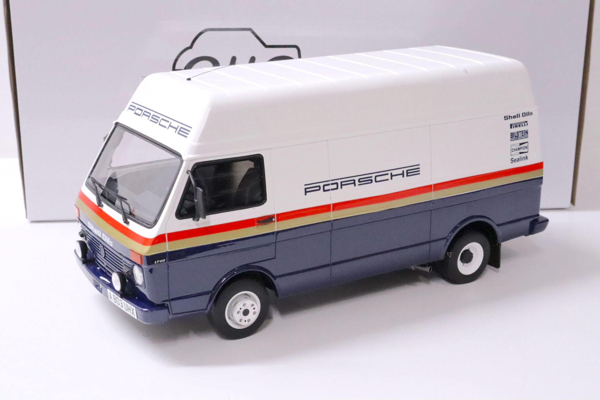 1:18 OTTO mobile OT907 VW LT 35 Kasten Rothmanns Porsche Rallye Team 1984