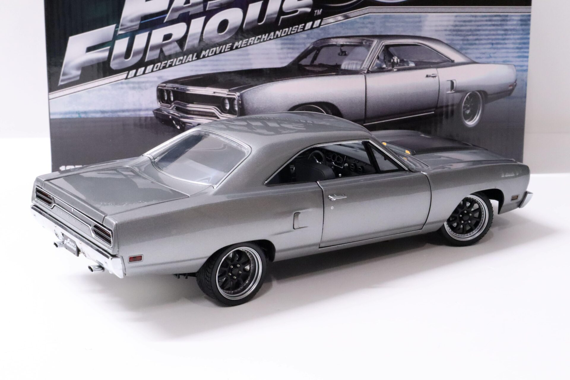 1:18 GMP 1970 Plymouth Road Runner Fast & Furious grey metallic/ black